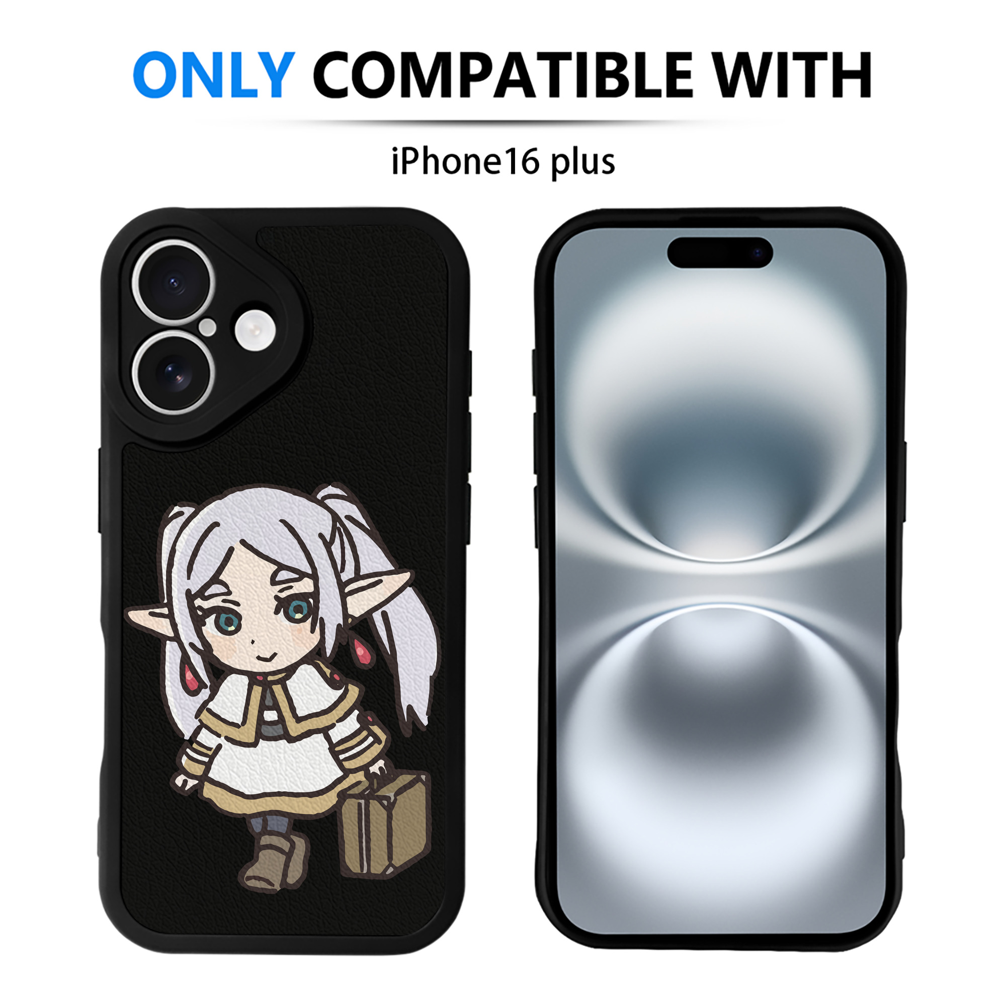 （画像用） 葬送のフリーレン Frieren 【iPhone 16シリーズ対応】シリコンスマホケース（レザー調） 材質：シリコン